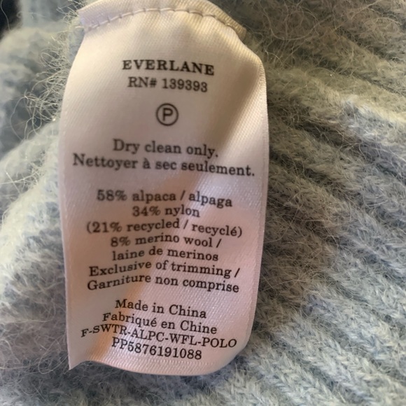 EVERLANE Alpaca Waffle Stitch Polo Sweater - Picture 7 of 7